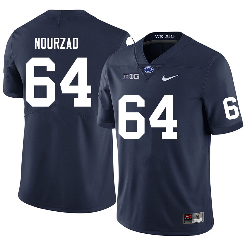 Men #64 Hunter Nourzad Penn State Nittany Lions College Football Jerseys Sale-Navy